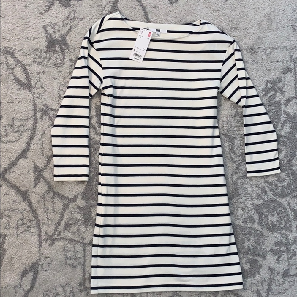 Knee length striped dress